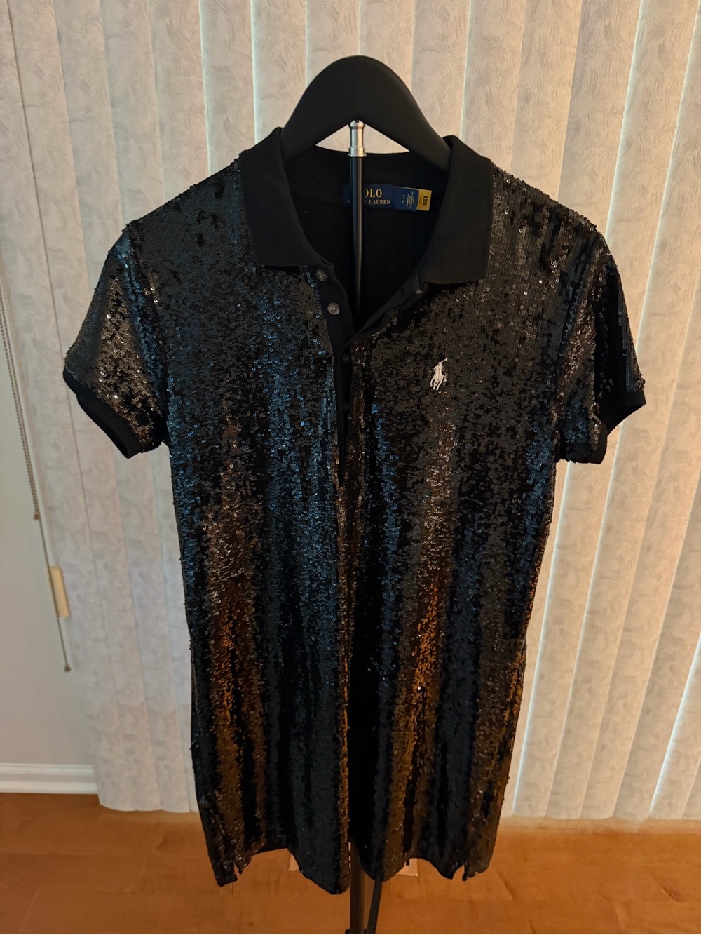 Polo by Ralph Lauren Black Sequin Polo Dress (Worn Once)